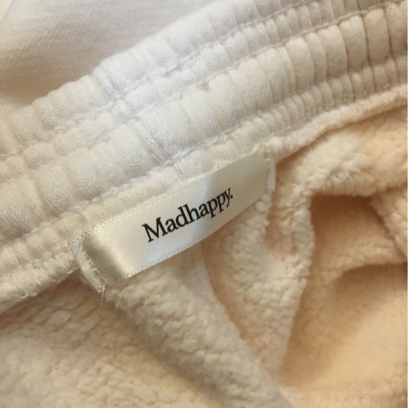 Madhappy Extra Large XL Beige French Terry Embroidered Logo Printed yellow blue - Picture 13 of 13